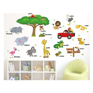 Decal dán tường sở thú cho bé