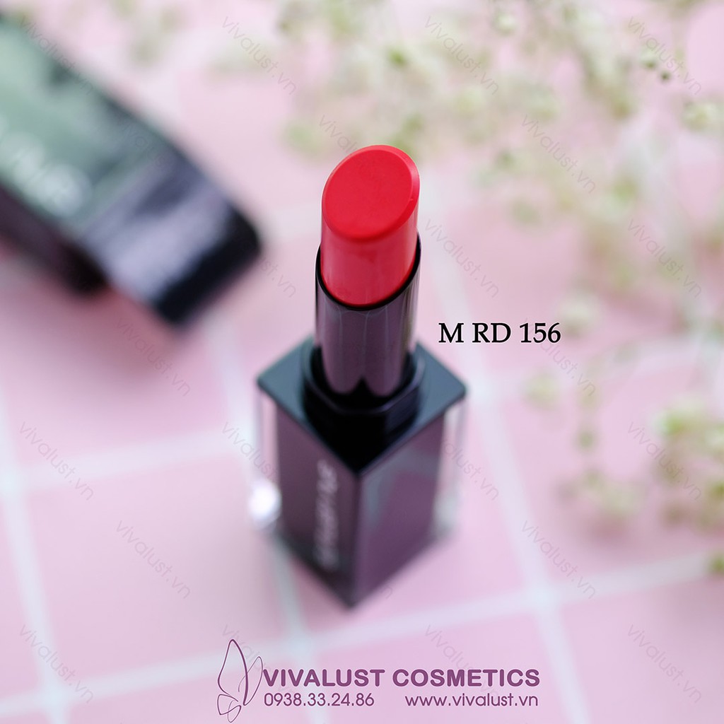 Son Shu 156 Đỏ Hồng, Vỏ Đen - SHU UEMURA Rouge Unlimited Amplified MATTE - M RD 156 - Dòng Lì