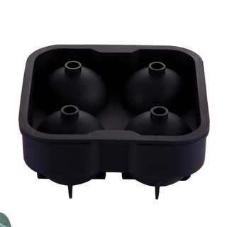 Whiskey Cocktail Ice Cube Maker Mold 4 Large Sphere Mold Silicone