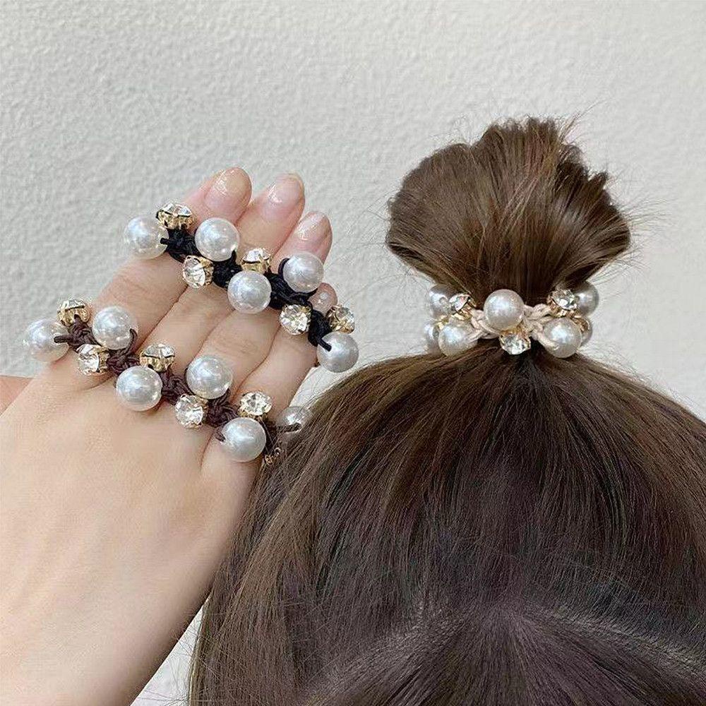 Dây Cột Tóc Đính Hạt Thanh Lịch|Băng Đô Cao Su Thiết Kế Độc Đáo