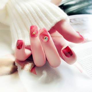 Bộ Nail 24 Móng Tay Giả Vân Đá [Tặng Dũa+Keo+Miếng Dán]