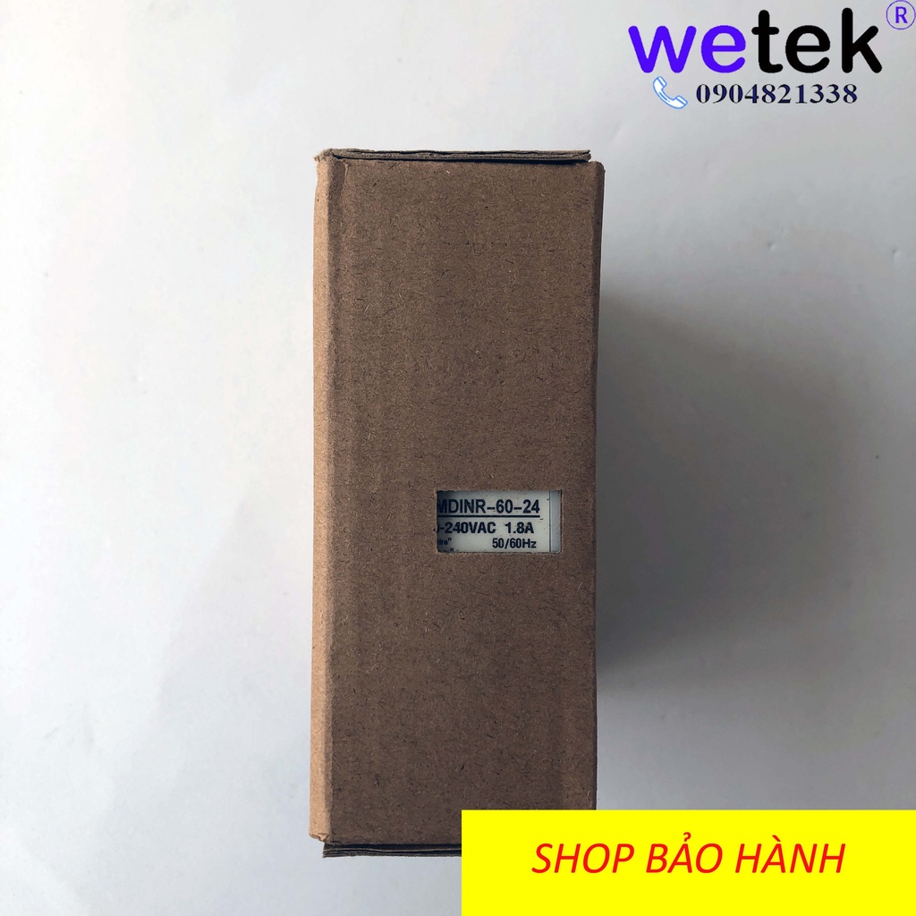 Nguồn xung cài DIN rail thương hiệu Sinotimer MDINR-60-24, 60W, 24Vdc, SMPS, hàng hãng có giấy tờ, chứng chỉ, bảo hành