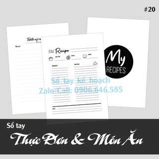 Sổ ghi chép_Sổ tay công thức món ăn #20_khổ B5 (17,6 x 25cm)_120 trang