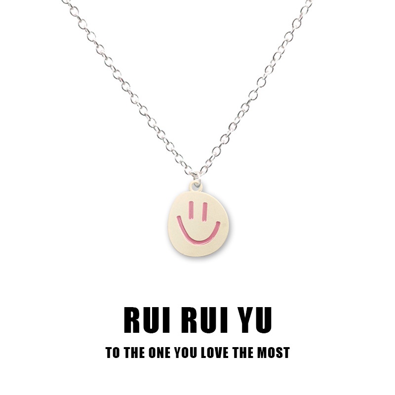 Dây chuyền mặt hình mặt cười nhiều màu sắc dễ thương cho cặp đôi