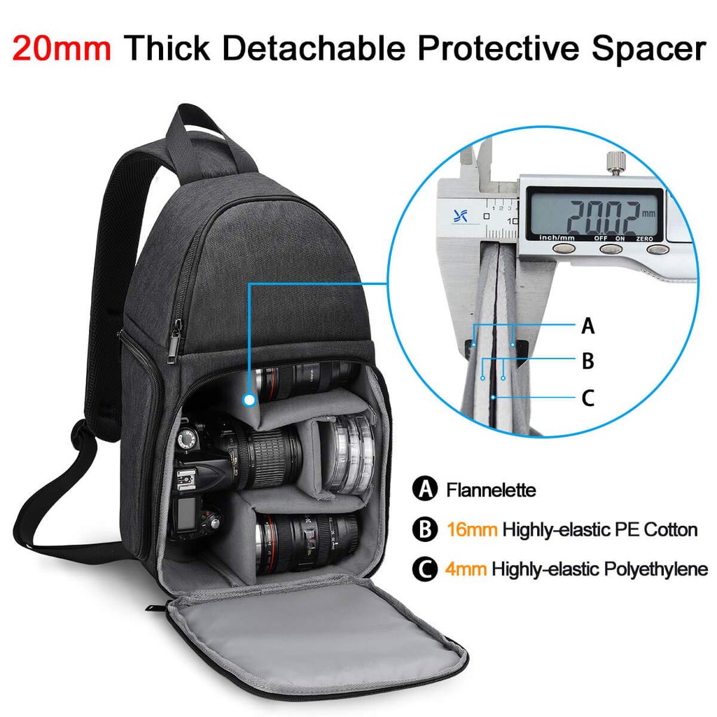 Túi đựng máy ảnh Canon Nikon Sony DSLR chống sốc chuyên nghiệp