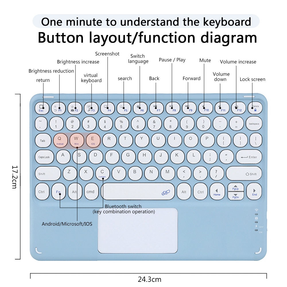 Bao da máy tính bảng NIXXOS tích hợp bàn phím nam châm có ngăn đựng bút thích hợp cho iPad 10.2'' 7th