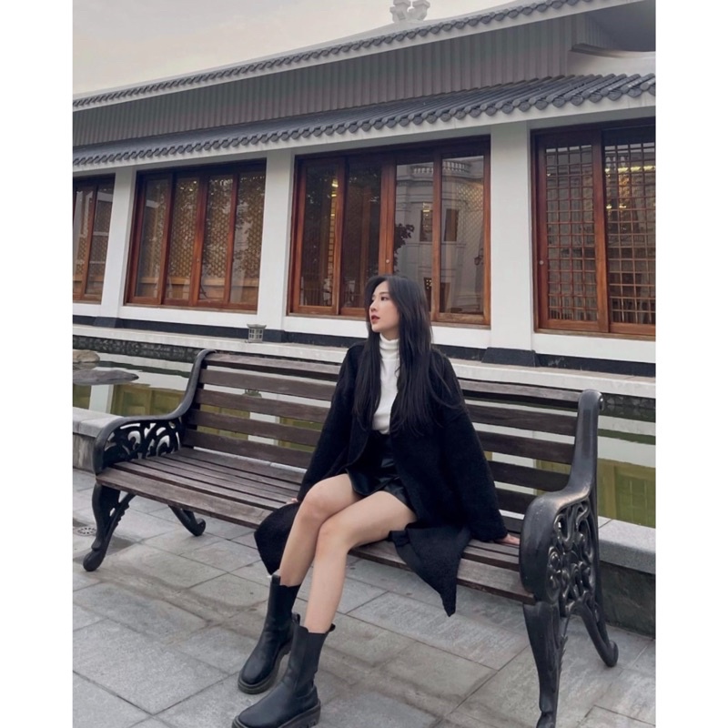 Áo khoác cadigan lông ấm dáng dài dễ phối đồ phong cách Hàn Quốc Aimee closet