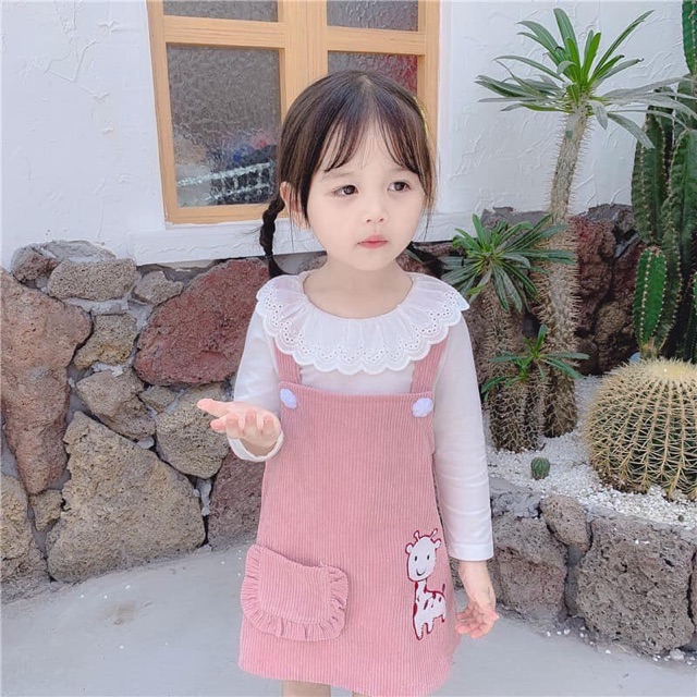 Sét yếm kèm Áo thun cho bé gái