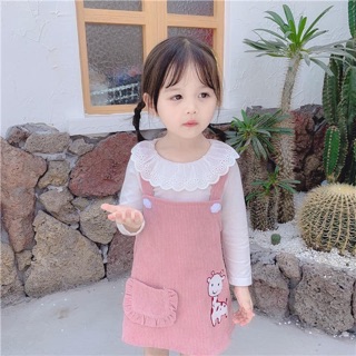 Sét yếm kèm Áo thun cho bé gái
