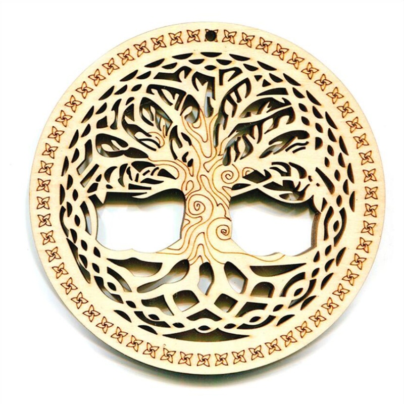 Tấm bảng treo tường trang trí thiết kế biểu tượng thần thánh nghệ thuật bằng gỗ dùng trong phòng tập yoga/thiền định