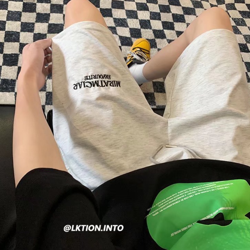 Quần Short Thể Thao Dáng Suông Thêu Chữ Đơn Giản Thời Trang Mùa Hè Cho Nam Size M-2XL