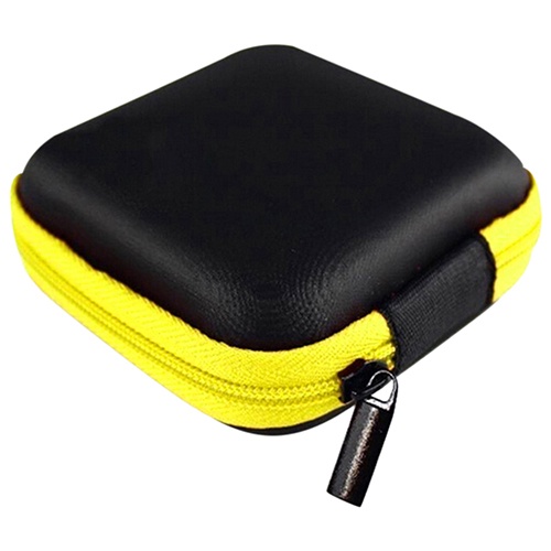 Túi đựng tai nghe thẻ nhớ màu cầu vồng có khóa kéo