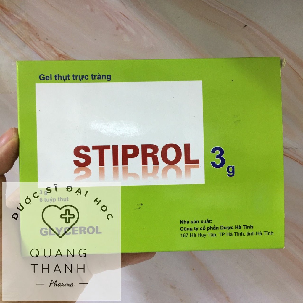 Gel thụt trực tràng Stiprol 3g hộp 6 tuýp thụt