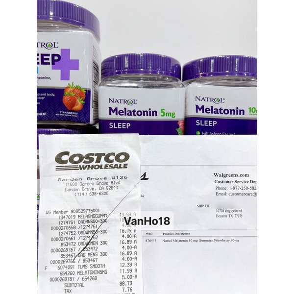 USA_ Tách lẻ_Kẹo dẻo ngủ ngon Natrol Melatonin Sleep Gummies 5mg 10mg