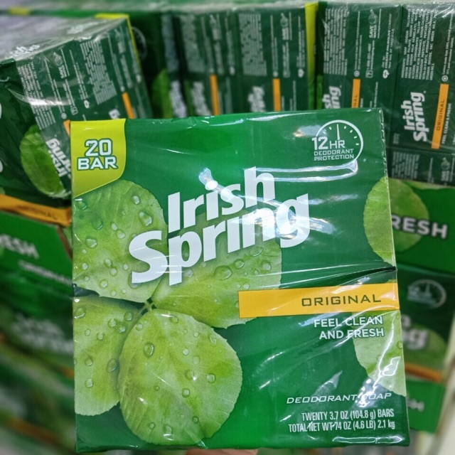 Xà bông cục diệt khuẩn Irish Spring Deodorant Soap Original 113g