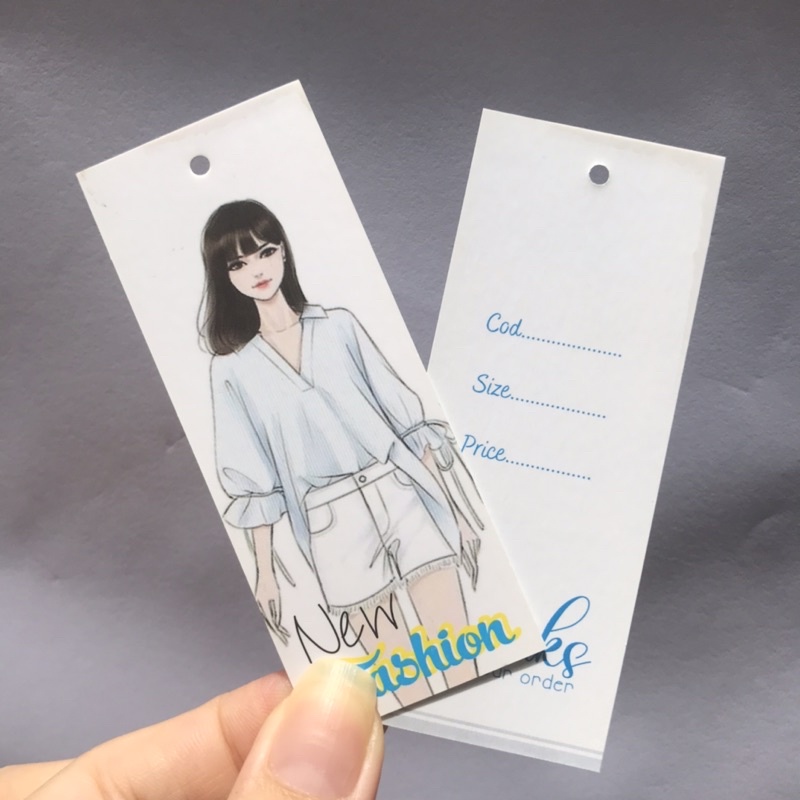 Mác quần áo 100 mác + 100 Dây Treo Thẻ Bài - Dây Dù Xâu Tag (Mác) Quần Áo