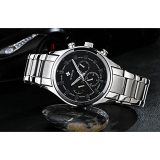 ĐỒNG HỒ NAM CHẠY FULL KIM WWOOR 8015 THỜI TRANG CHÍNH HÃNG , TẶNG HỘP, BẢO HÀNH 1 NĂM