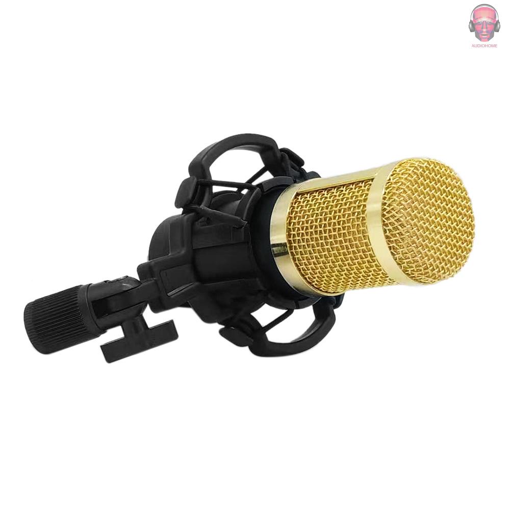 AUDI  BM800 Condenser Microphone Portable High Sensitivity Low Noise Mic Kit for Computer Mobile Phone Studio Live Stream Broadcasting Recording
