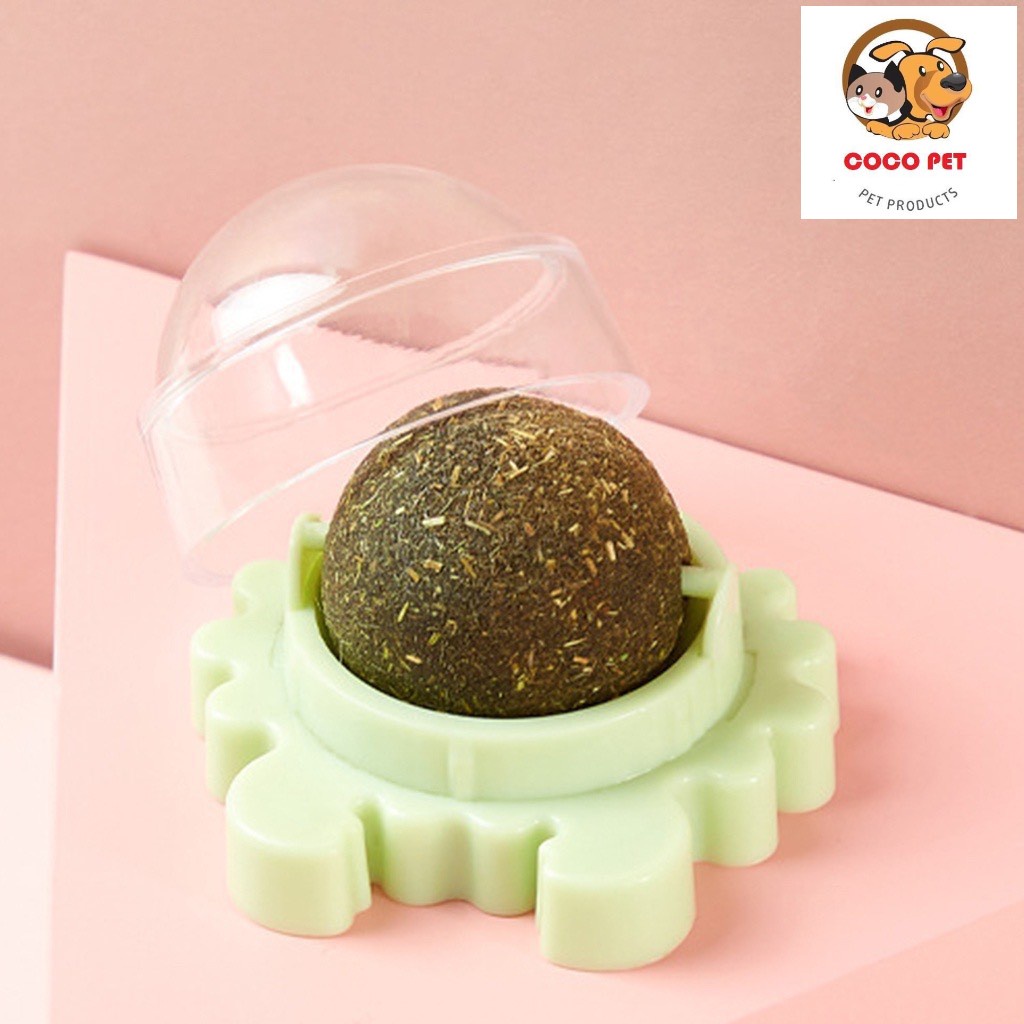 Catnip - Cỏ Bạc Hà Cho Mèo Hình CUA Dạng Xoay Gắn Tường Có Nắp Đậy Giúp Mèo Thư Giãn Tiêu Búi Lông
