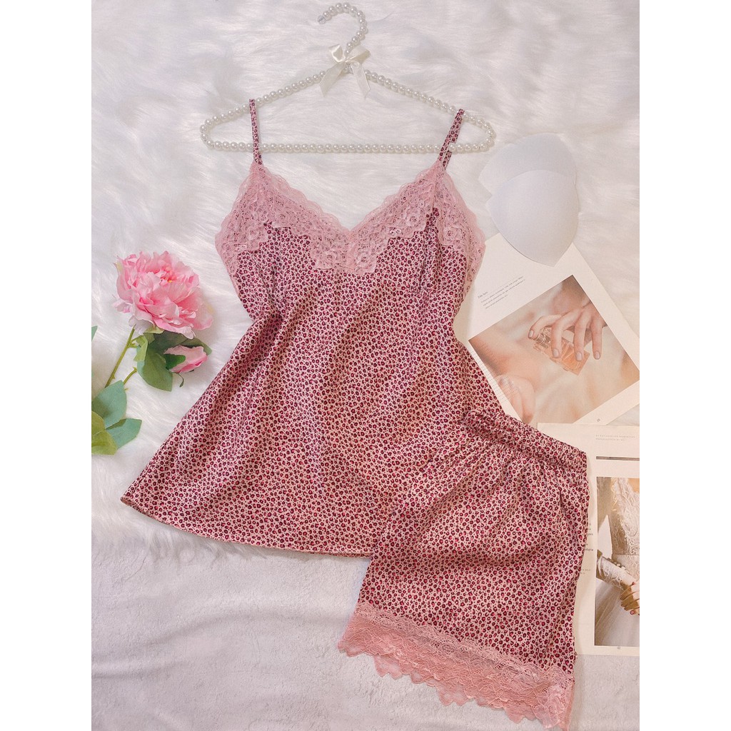 [ĐỒ BỘ - BÁO HỒNG] Đồ bộ lụa mặc nhà - camluu99