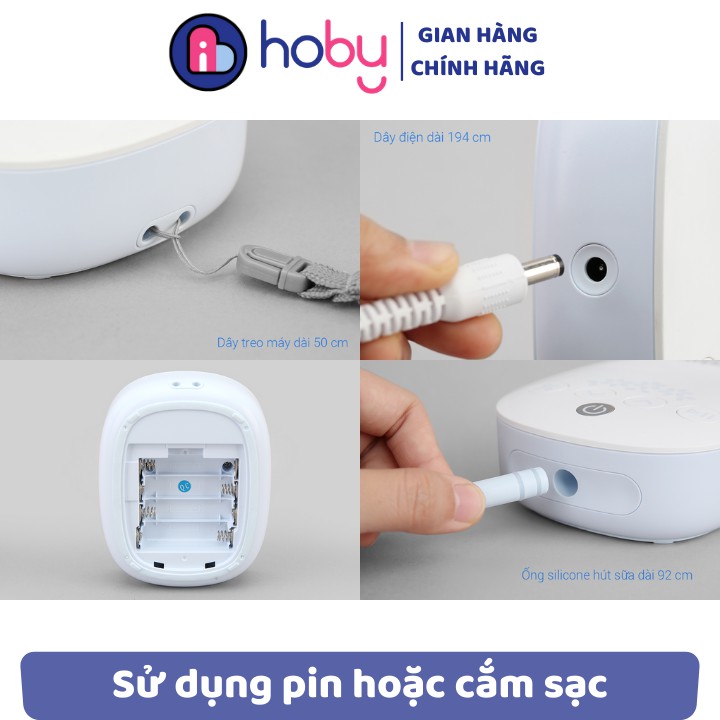 Máy hút sữa bằng điện đơn 𝗣𝗵𝗶𝗹𝗶𝗽𝘀 𝗔𝘃𝗲𝗻𝘁 chính hãng bảo hành 12 tháng - massage kích thích dòng sữa mẹ