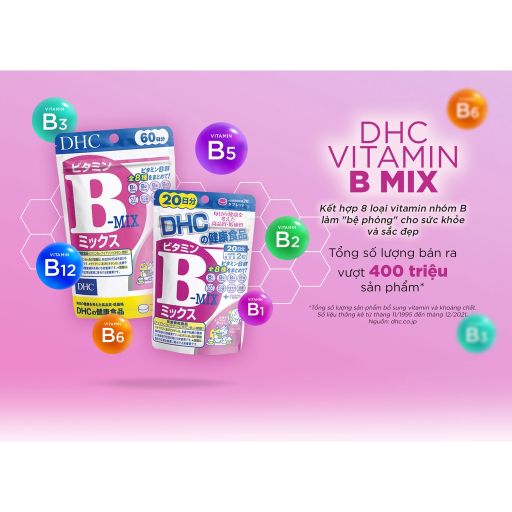 Viên Uống Bổ Sung Vitamin B Tổng Hợp DHC Vitamin B Mix Nhật Bản