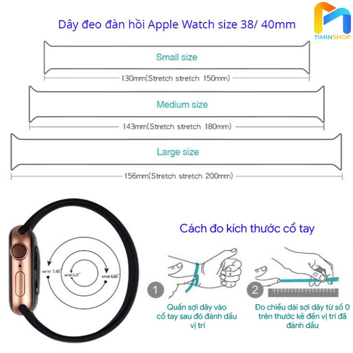 Dây đeo Apple Watch series 7/ 6/ 5/ SE/ 4/ 3 Solo Loop