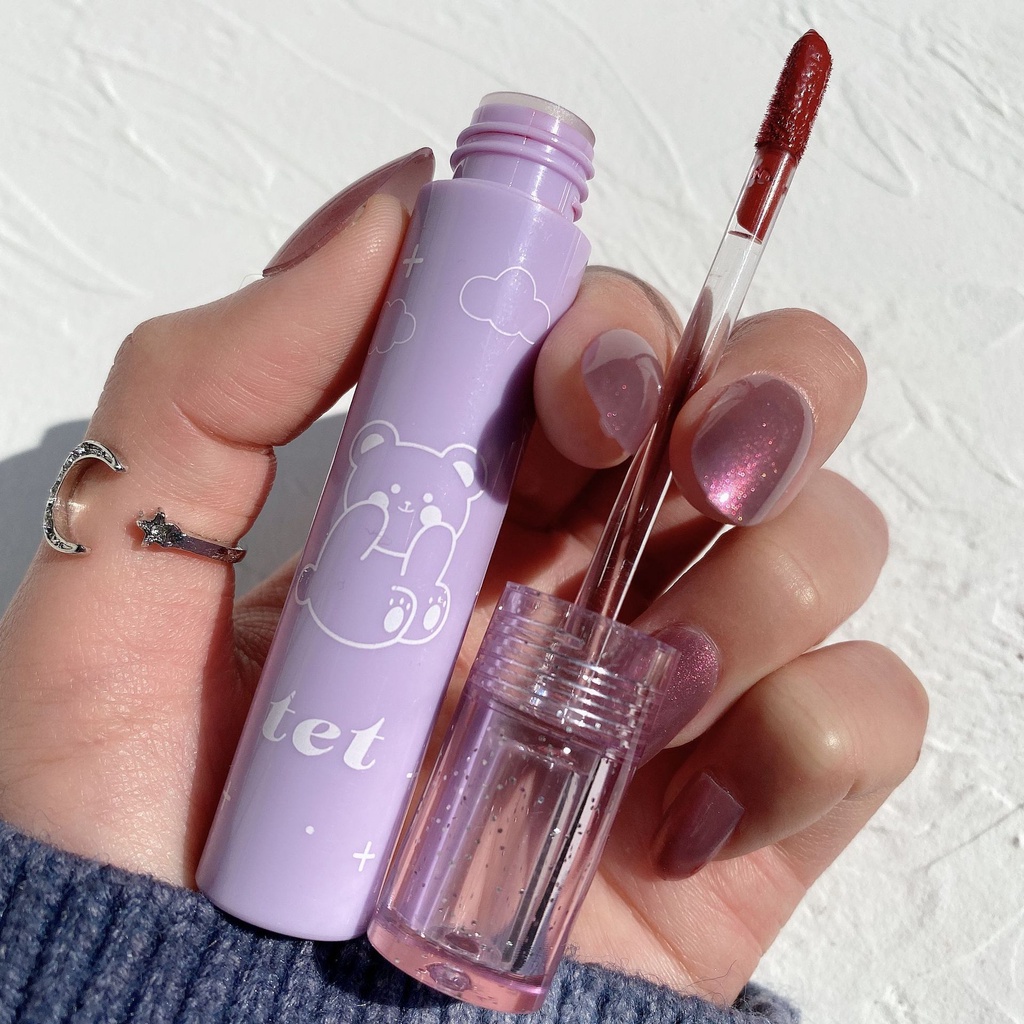 Son Môi Nhung Lì Thiết Kế Vỏ Hình Chú Gấu Dễ Thương