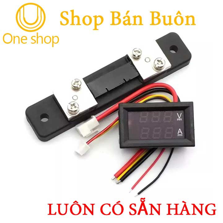 Đồng Hồ Đo Dòng Đo Áp 0-100VDC/100A Có Trở Shunt Đi Kèm