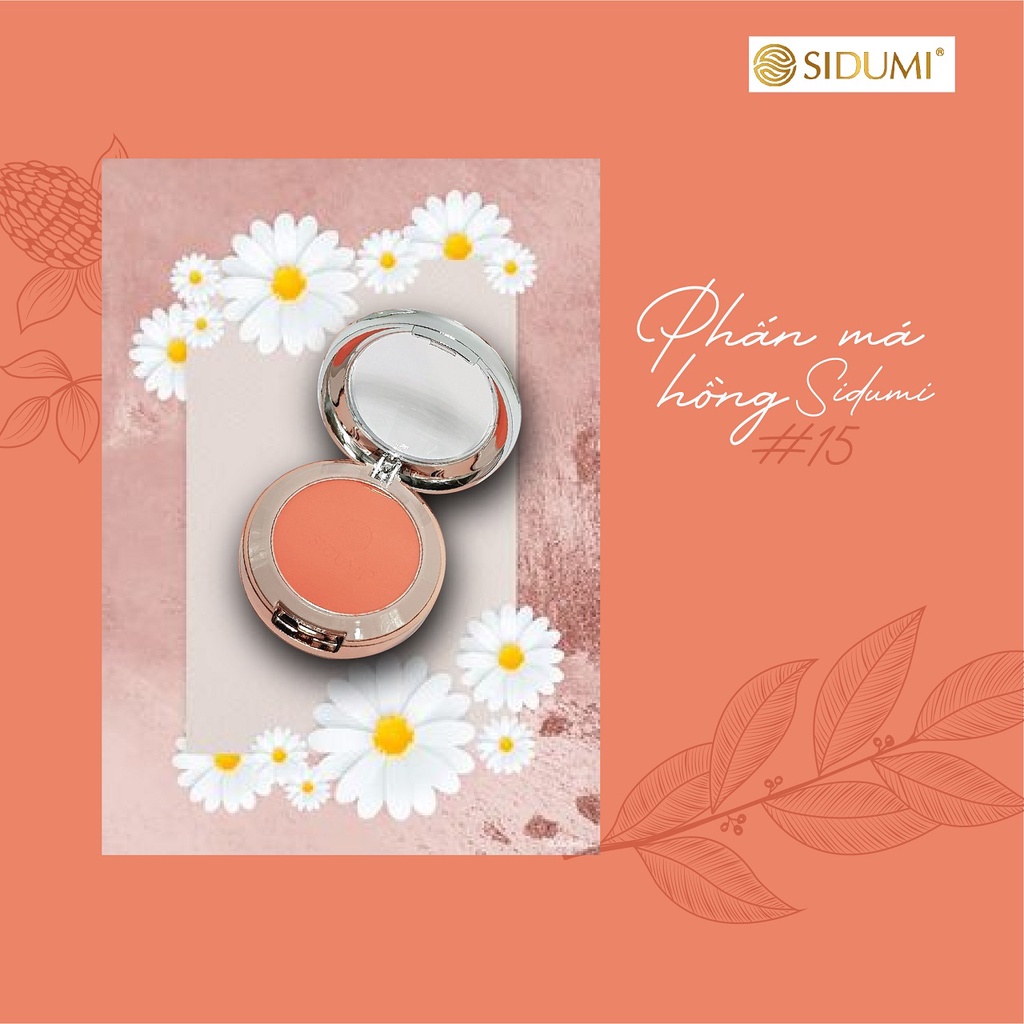 Phấn má hồng Hàn Quốc Sidumi Blusher mềm mịn bắt sáng lâu trôi trang điểm tự nhiên 5g SDM PM312