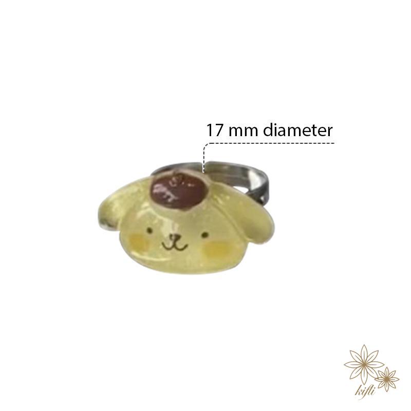 SANRIO Nhẫn Hình Chú Chó Cinnamon Dễ Thương Có Thể Điều Chỉnh Kulomi Cho Nữ