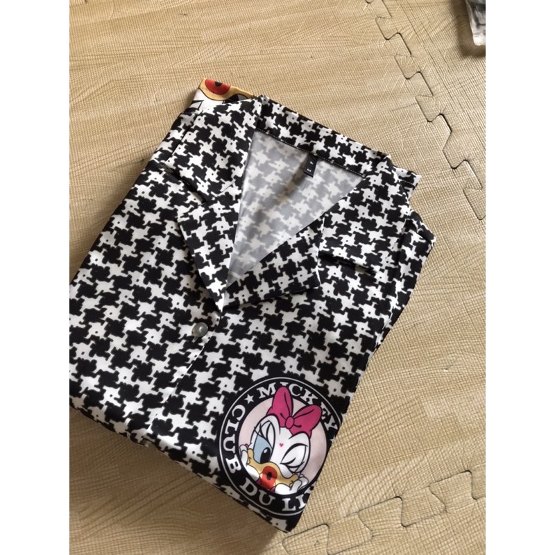 [Mã WASKT304 giảm 15% tối đa 30K đơn 99K] Pijama tay ngắn quần dài vịt + thắt nơ lụa cao cấp | BigBuy360 - bigbuy360.vn