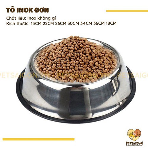 TÔ ĂN INOX ĐƠN DÀNH CHO CHÓ MÈO