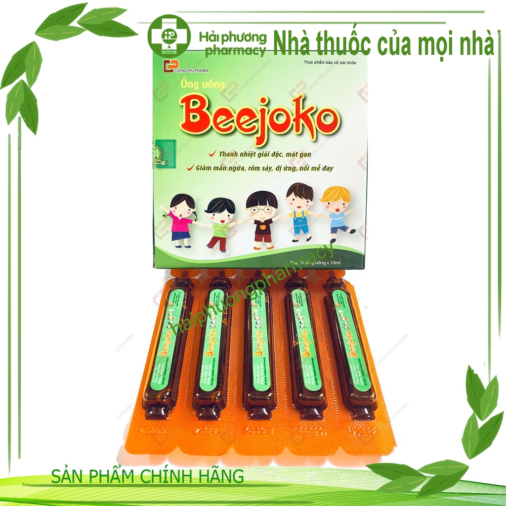 Ống uống Beejoko - Thanh nhiệt, mát gan, giải độc gan - Hỗ trợ cải thiện chức năng gan