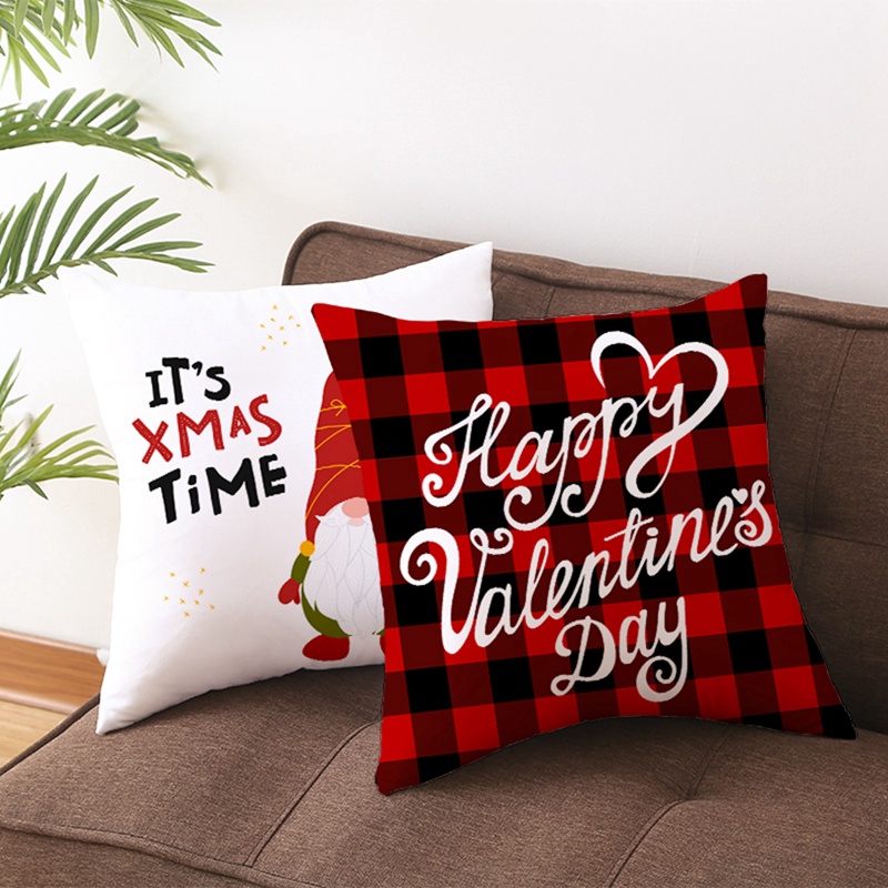 45x45cm Trang trí Ngày lễ tình nhân Hình vuông Đệm bọc Sofa Vỏ gối Trang trí Ngày lễ tình nhân Trang trí năm mới của Trung Quốc