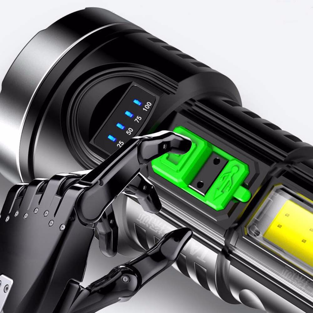 Đèn Pin Led Di Động Đa Năng Chống Nước Có Thể Sạc Lại Bằng Cổng Usb