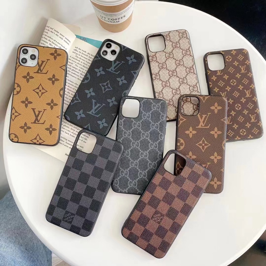 Ốp Điện Thoại Da In Logo LV Sang Trọng Cho Samsung J2 J4 J5 J6 J7Prime J7Pro A80 A90 max
