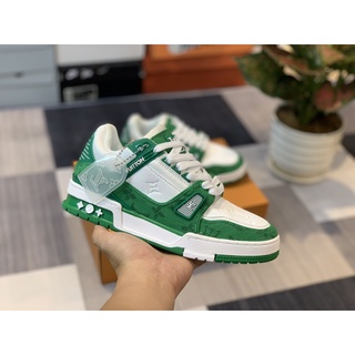 Giày sneaker louis vuitton white green cổ thấp hàng cao cấp full size nam - ảnh sản phẩm 5
