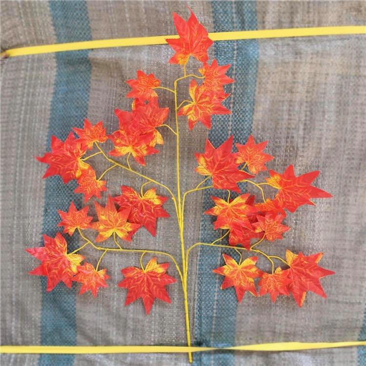 Cành Lá Phong Xanh Đỏ Làm Cây Giả Big size 60-68cm