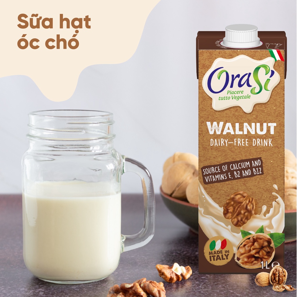 [Mã BMBAU50 giảm 7% đơn 99K] Thực phẩm bổ sụng sữa hạt óc chó Walnut Orasi 1L giàu chất dinh dưỡng tốt cho sức khỏe