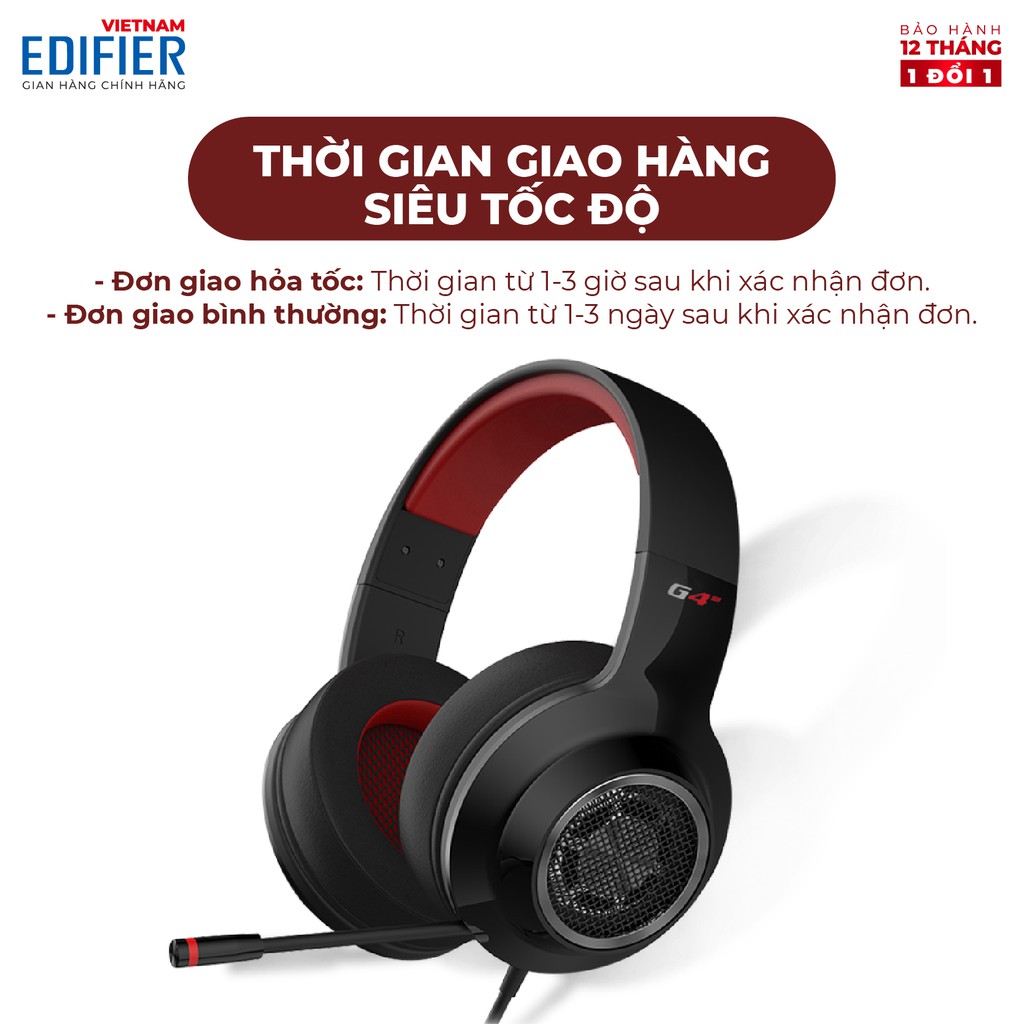 Tai nghe gaming âm thanh 5.1 EDIFIER G4 SE Kèm Mic đàm thoại Khử tiếng ồn - Hàng chính hãng Bảo hành 12 tháng 1 đổi 1