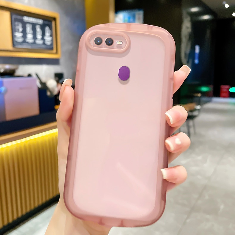 Ốp điện thoại Koosuk TPU trong suốt mặt bầu dục cho OPPO A7 A5S A12 A12S A11K F9 Pro A5 A3S A12E