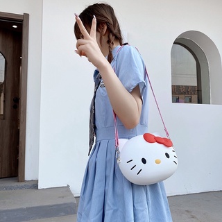 Túi đeo chéo silicon Hello Kitty