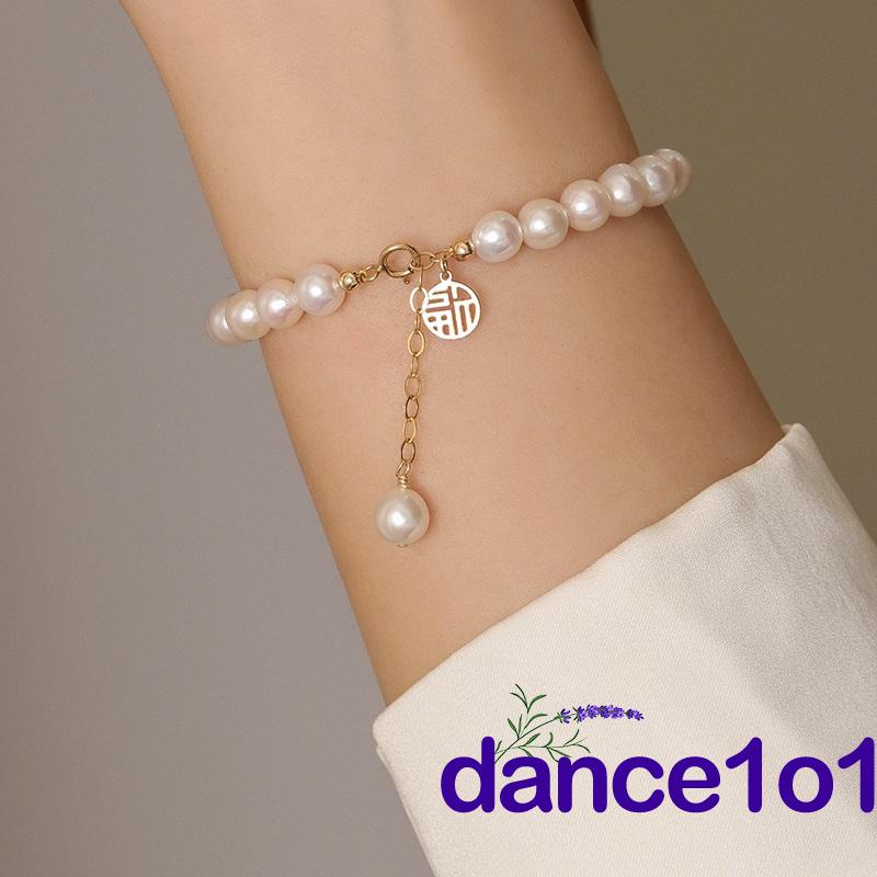 Vòng đeo tay chuỗi hạt ngọc trai nhân tạo sang trọng thời trang dành cho nữ