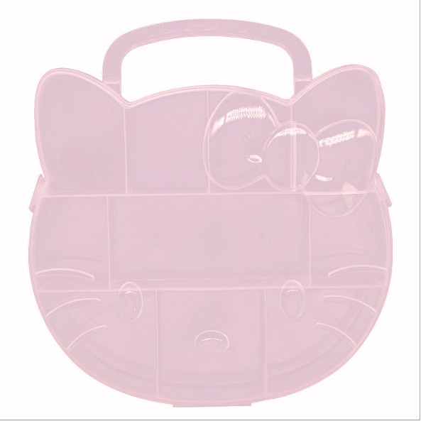 CLEAR Hộp Nhựa Đựng Trang Sức Hình Hello Kitty