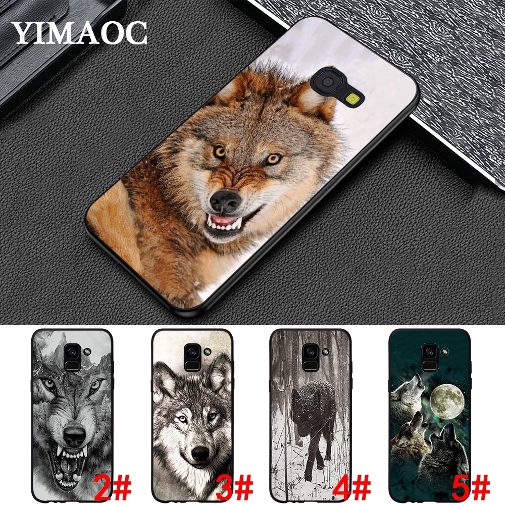 Samsung A3 2016 2017 A5 A6 Plus 2018 A7 A8 A9 J6 525B wolf animal Soft Case