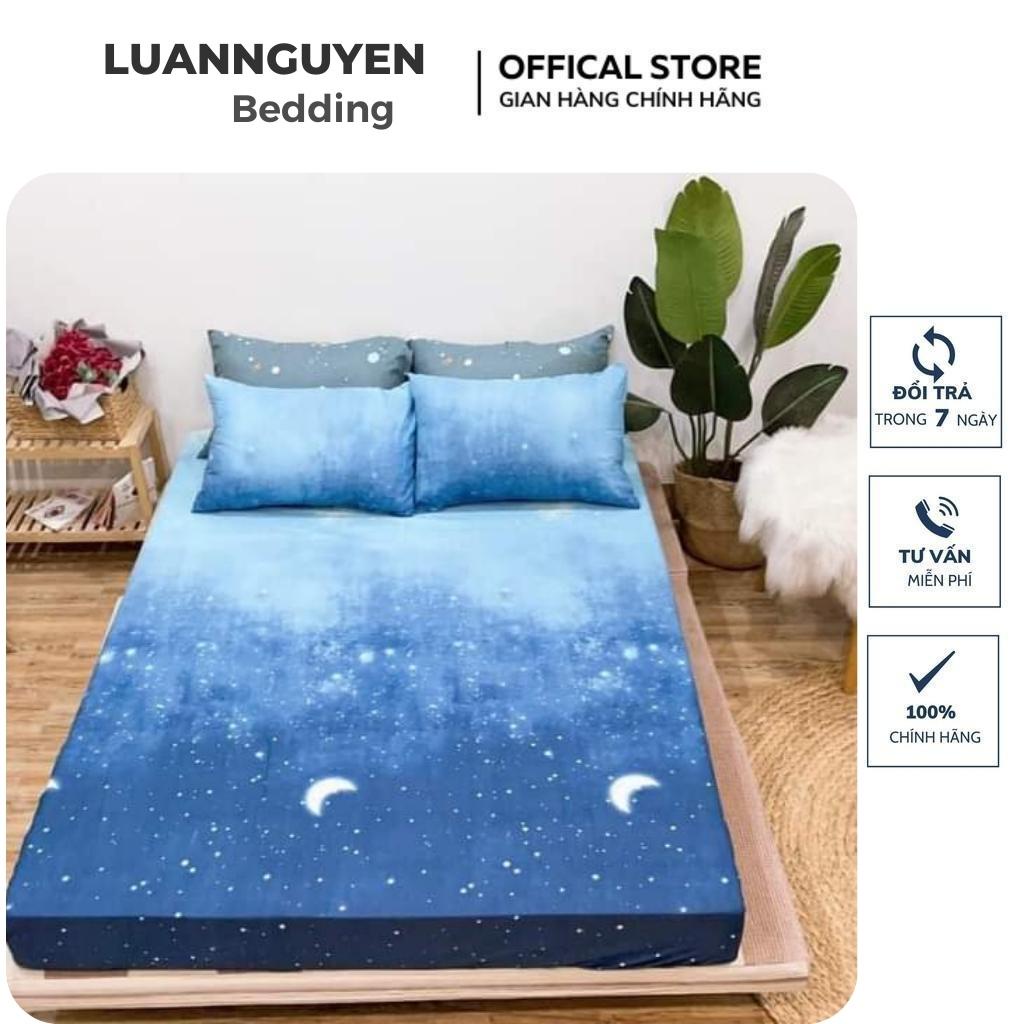 Bộ ga gối 3 món cotton poly Hàn Quốc đáng yêu miễn phí bo chun drap ga giường | BigBuy360 - bigbuy360.vn