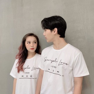 🔥XẢ HÀNG🔥 ÁO ĐÔI - Áo thun cặp nam nữ Simple Love cực HOT - giá 1 áo