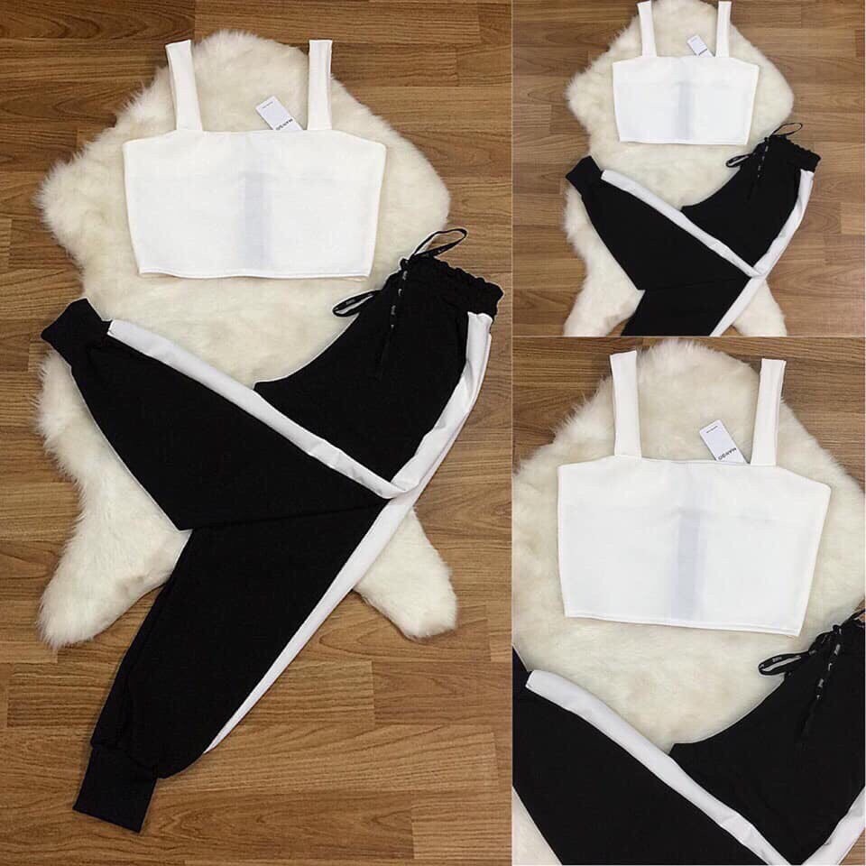 Áo 2 dây croptop bảng to hình thật U15080