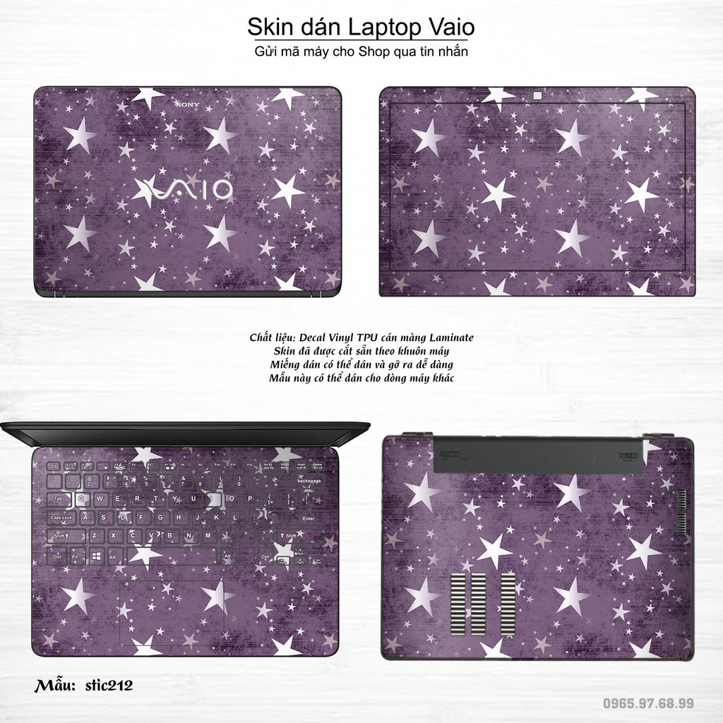 Skin dán Laptop Sony Vaio in hình Hoa văn sticker _nhiều mẫu 34 (inbox mã máy cho Shop)